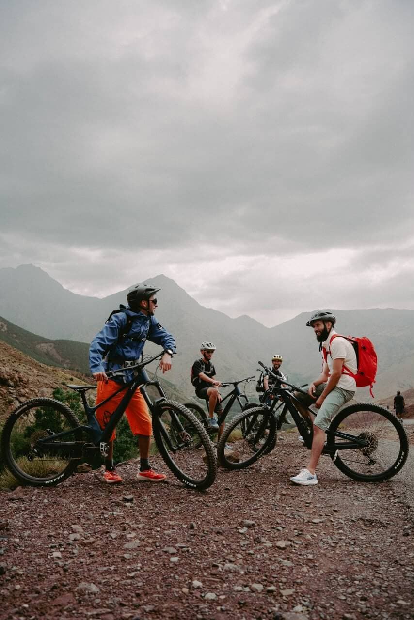 Radouane and his brother mountain biking