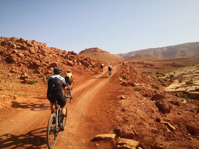 A gravel cycling landscape in Morocco