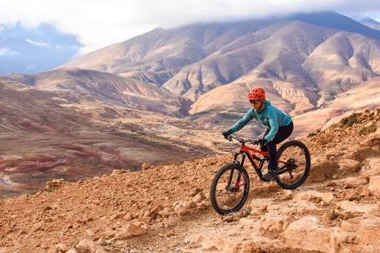 A mountain-bike trail in the Central High Atlas