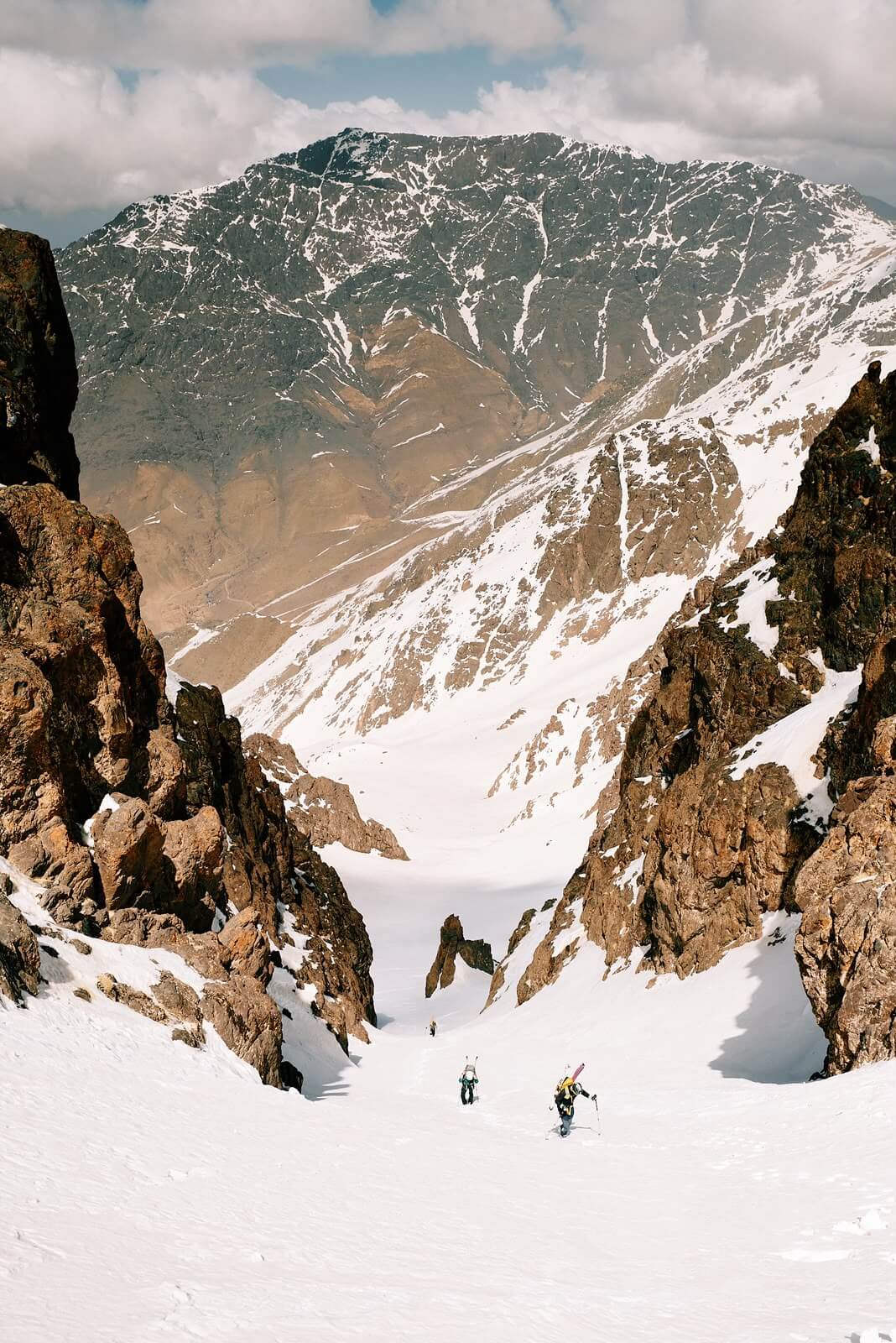 Aksoual couloir in the High Atlas